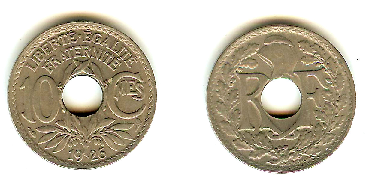 10 Centimes Lindauer 1926 AU+